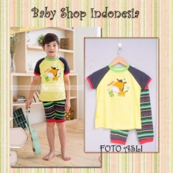 Setelan Kaos Import Yellow LU312 85  large